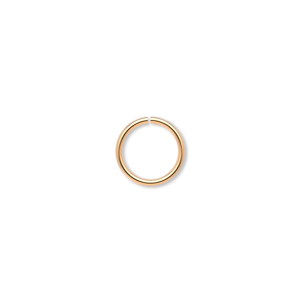 Jump ring, gold-plated brass, 10mm round, 8mm inside diameter, 18 gauge ...