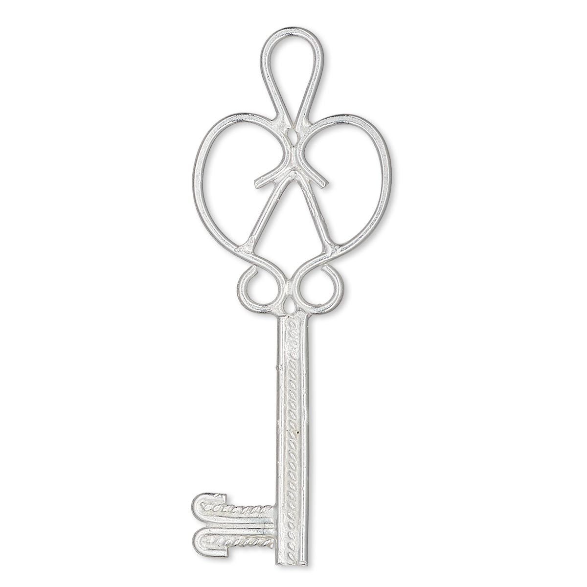 Focal, Hill Tribes, silver-plated brass, 44x16mm key with cutouts. Sold ...