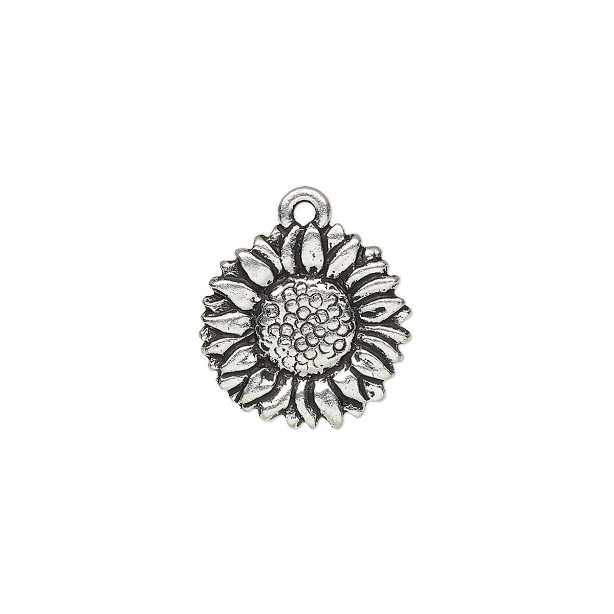 Charm, TierraCast®, antique silver-plated pewter (tin-based alloy ...