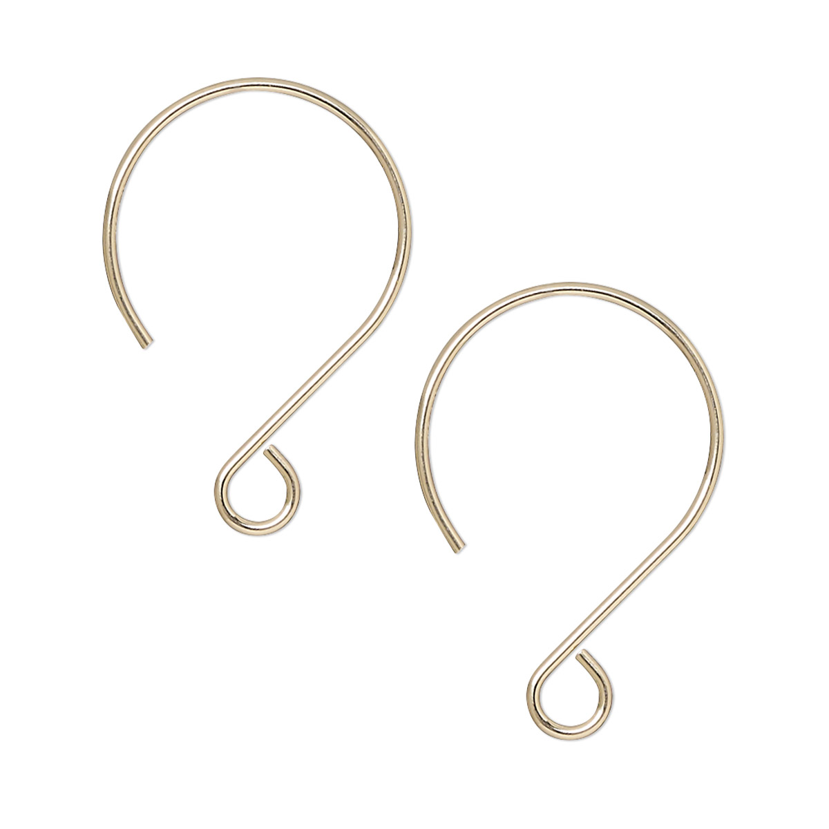 Ear wire, 14Kt gold-filled, 24mm French hook with open loop, 20 gauge ...