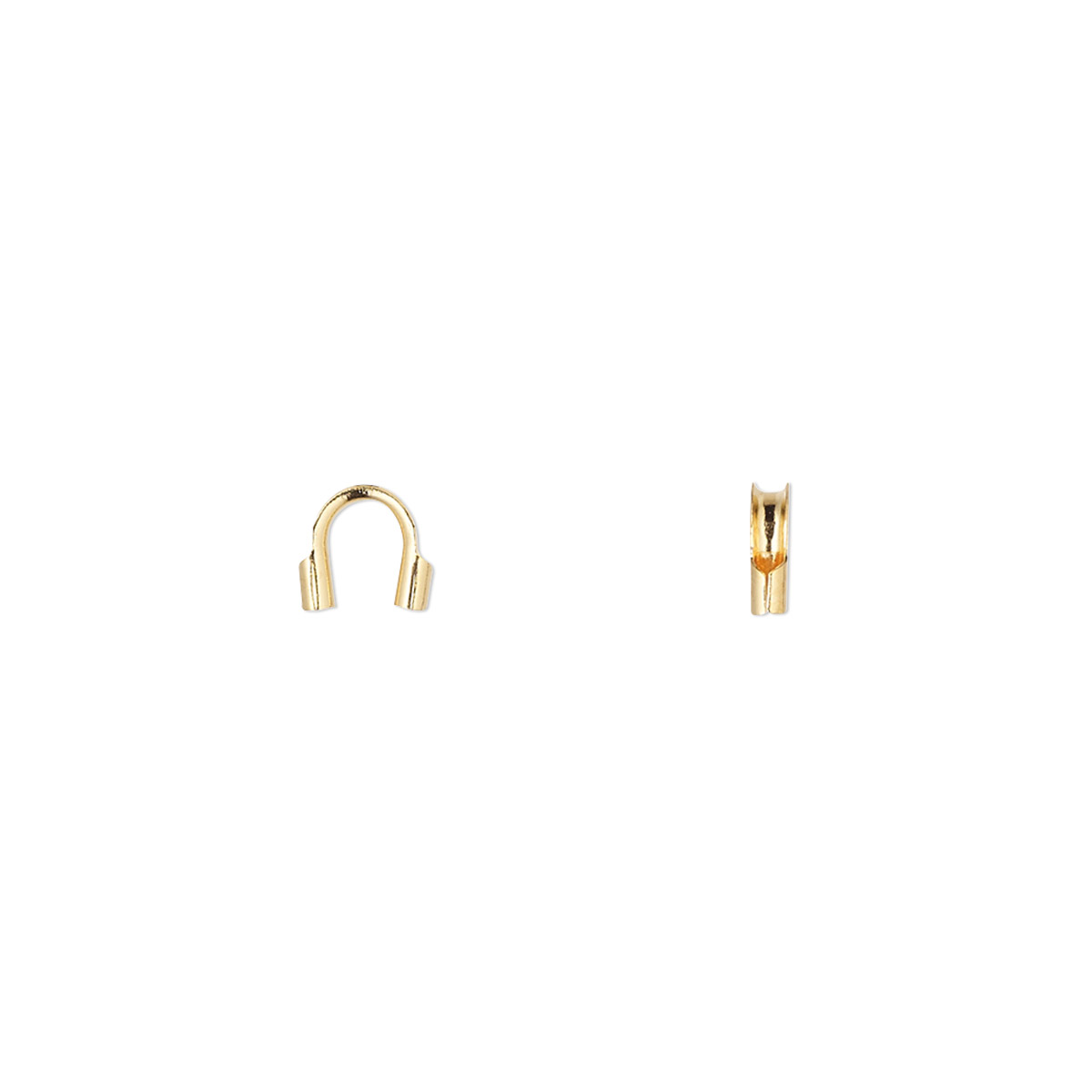 Wire protector, Accu-Guard™, gold-plated brass, 5mm tube. Sold per pkg ...