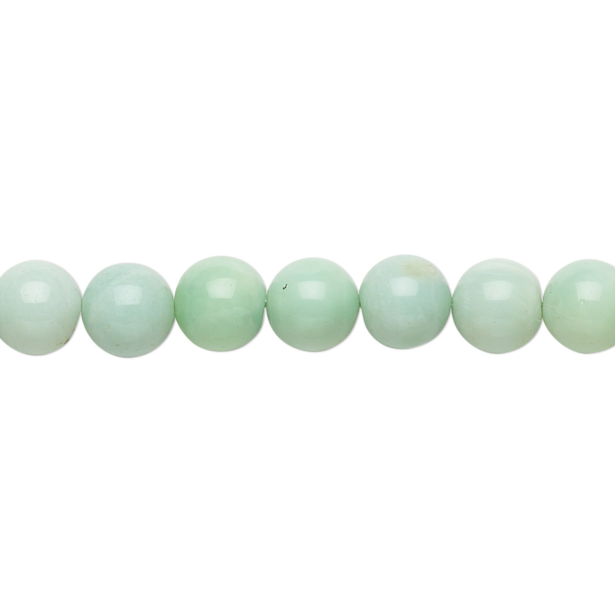 Bead, chrysoprase (natural), 7-8mm hand-cut round, C grade, Mohs ...