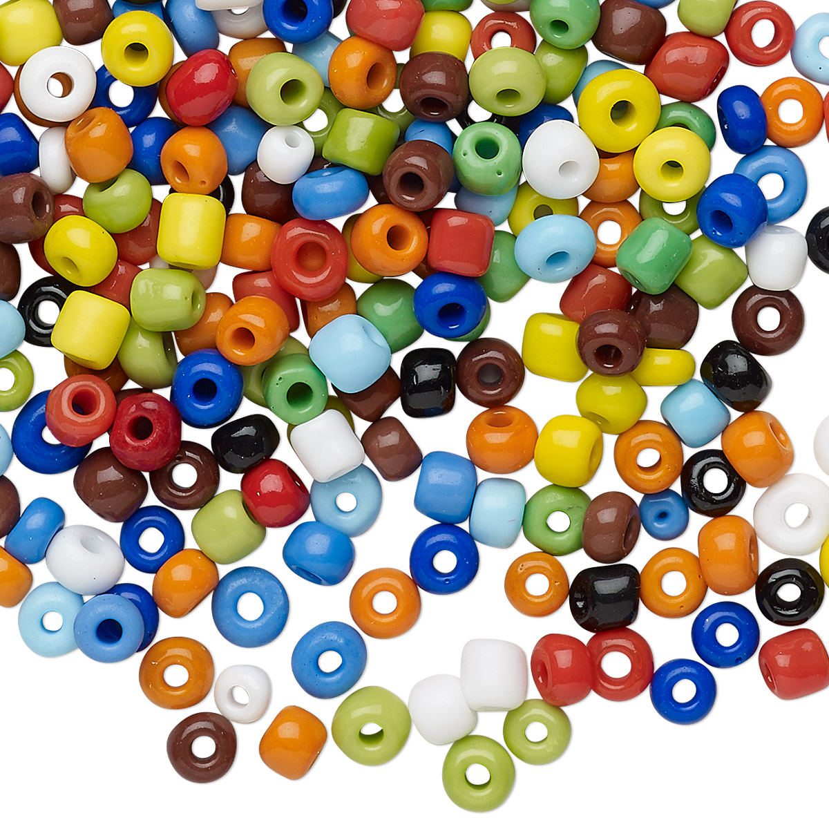Seed Bead Mix Glass Opaque Mixed Colors 6 Round Sold Per 20 Gram